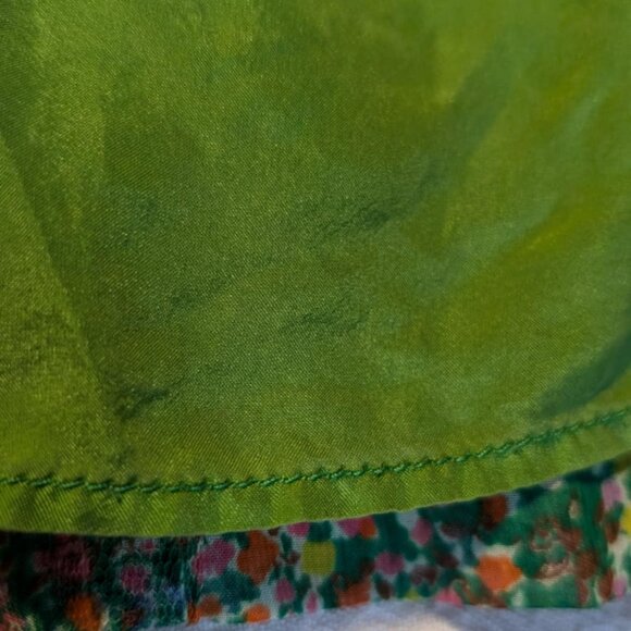 Anthropologie Lauren Moffatt Boho Midi Green Spring Summer Floral Skirt Size 4 - Picture 13 of 14
